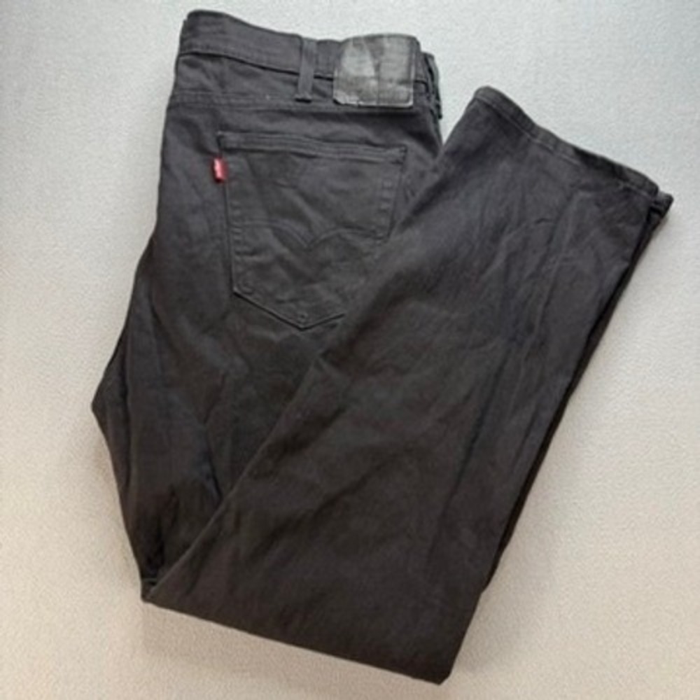 Levis 514 Straight Fit Jeans Mens 40x32 (FIT 40x31) Black Cotton Denim Pants